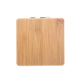 1 PC PU Leather Mirror Banboo Pattern 2X Magnification Square Folding Double-sided Pocket Mirror Elegant Bamboo Pattern Looks Beautiful And Suitable As Gift For Mother Daughter Sister Girlfriend Suitable To Use At Home School Company And Other Occasions